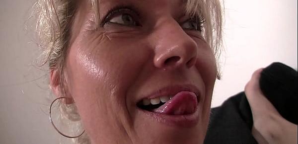  Hairy blonde mother and teen toying pussies